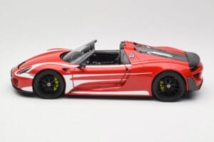 Porsche 918 Spyder Weissach Package Roșu & Dungi Albe Minichamps 1:18 110062442 Metal - imaginea 5 din 9