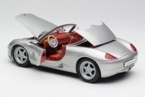 Porsche Boxster 986 Argintiu Maisto 1:18 37800-M3 Metal - imaginea 5 din 8