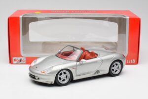 Porsche Boxster 986 Argintiu Maisto 1:18 37800-M3 Metal - imaginea 8 din 8