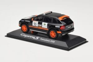Porsche Cayenne 955 S Transsyberia #10 Negru Portocaliu 2008 Minichamps 1:43 WAP02001819 Metal - imaginea 3 din 4