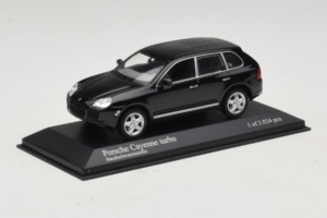 Porsche Cayenne 955 Turbo Black Metallic Minichamps 1:43 400061080 Metal - imaginea 2 din 5
