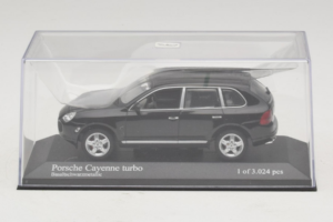 Porsche Cayenne 955 Turbo Black Metallic Minichamps 1:43 400061080 Metal - imaginea 4 din 5