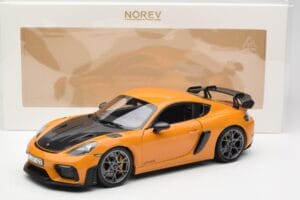 Porsche Cayman GT4 RS 982 Weissach Package Bahama Yellow Norev 1:18 187252 Metal - imaginea 8 din 8