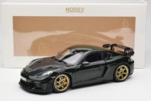 Porsche Cayman GT4 RS 982 Weissach Package Brewster Green Norev 1:18 187250 Metal - imaginea 8 din 8