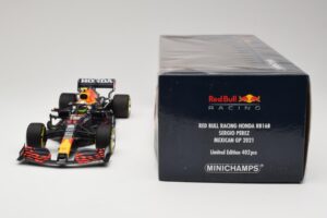 Red Bull Racing Honda RB16B #11 S. Perez Mexican GP 2021 Minichamps 1:18 110211911 Metal - imaginea 6 din 6