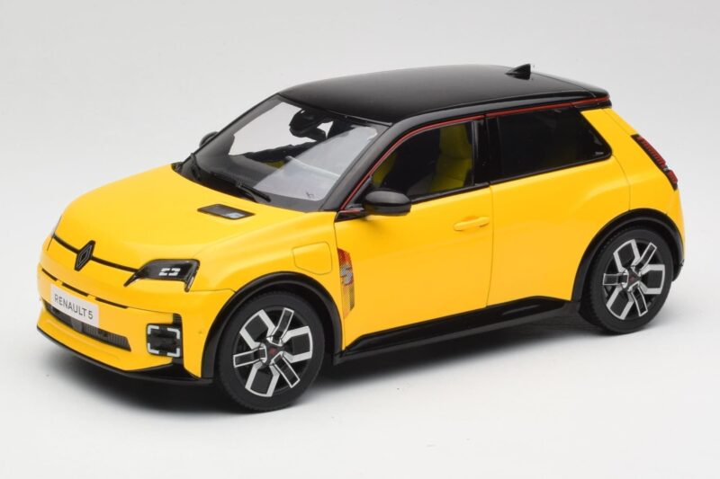 Renault 5 E-Tech Pop Galben & Negru Norev 1:18 185500 Metal