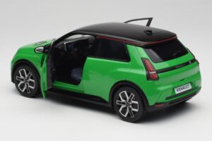 Renault 5 E-Tech Electric Pop Verde & Negru Norev 1:18 185502 Metal - imaginea 5 din 8
