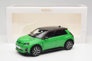 Renault 5 E-Tech Electric Pop Verde & Negru Norev 1:18 185502 Metal - imaginea 8 din 8
