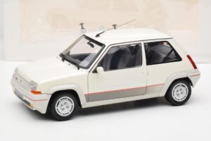 Renault Super 5 GT Turbo Phase 1 Alb Perlat Norev 1:18 185200 Metal - imaginea 8 din 8