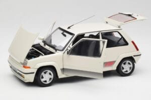 Renault Super 5 GT Turbo Phase 2 Alb Perlat Norev 1:18 185206 Metal - imaginea 2 din 8