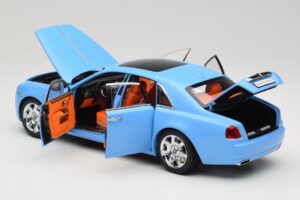 Rolls-Royce Ghost Series I Albastru Deschis Kyosho 1:18 08802LB Metal - imaginea 5 din 8