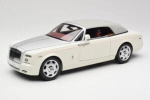 Rolls-Royce Phantom Drophead Coupe English Alb Kyosho 1:18 08871EW2 Metal - imaginea 4 din 10
