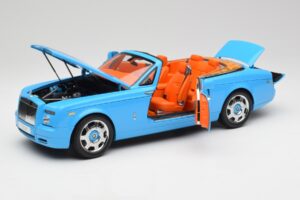 Rolls-Royce Phantom Drophead Coupe Powder Albastru Kyosho 1:18 08871BL Metal - imaginea 2 din 10