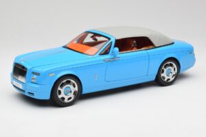 Rolls-Royce Phantom Drophead Coupe Powder Albastru Kyosho 1:18 08871BL Metal - imaginea 4 din 10
