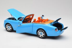 Rolls-Royce Phantom Drophead Coupe Powder Albastru Kyosho 1:18 08871BL Metal - imaginea 7 din 10