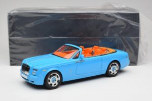 Rolls-Royce Phantom Drophead Coupe Powder Albastru Kyosho 1:18 08871BL Metal - imaginea 10 din 10
