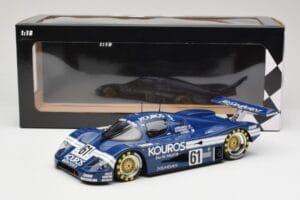 Sauber Mercedes C9 Kouros Racing #61 M. Thackwell / H. Pescarolo 24 Hours of Le Mans 1987 Minichamps 1:18 155873561 Metal - imaginea 6 din 6