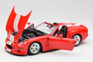 Shelby Series 1 Cabriolet Roșu Bburago 1:18 3353 Metal - imaginea 2 din 8