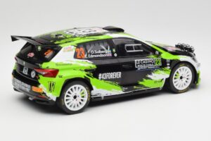 Skoda Fabia Rally2 #23 O. Solberg / E. Edmondson Rally Monte Carlo 2023 IXO 1:18 18RMC155A Metal - imaginea 2 din 6