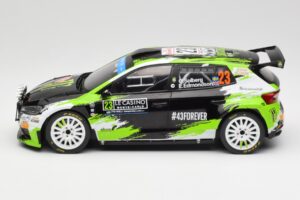 Skoda Fabia Rally2 #23 O. Solberg / E. Edmondson Rally Monte Carlo 2023 IXO 1:18 18RMC155A Metal - imaginea 3 din 6