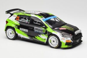 Skoda Fabia Rally2 #23 O. Solberg / E. Edmondson Rally Monte Carlo 2023 IXO 1:18 18RMC155A Metal - imaginea 4 din 6