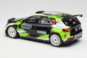 Skoda Fabia Rally2 #23 O. Solberg / E. Edmondson Rally Monte Carlo 2023 IXO 1:18 18RMC155A Metal - imaginea 5 din 6