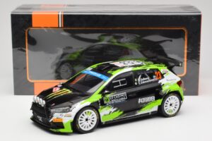 Skoda Fabia Rally2 #23 O. Solberg / E. Edmondson Rally Monte Carlo 2023 IXO 1:18 18RMC155A Metal - imaginea 6 din 6