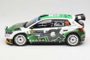 Skoda Fabia Rally2 #24 N. Gryazin / K. Aleksandrov Rally Monte Carlo 2023 IXO 1:18 18RMC155B Metal - imaginea 3 din 6