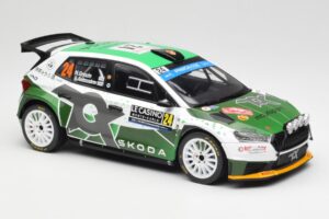 Skoda Fabia Rally2 #24 N. Gryazin / K. Aleksandrov Rally Monte Carlo 2023 IXO 1:18 18RMC155B Metal - imaginea 4 din 6