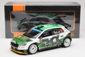 Skoda Fabia Rally2 #24 N. Gryazin / K. Aleksandrov Rally Monte Carlo 2023 IXO 1:18 18RMC155B Metal - imaginea 6 din 6