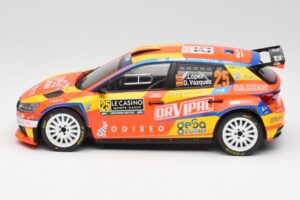 Skoda Fabia Rally2 #25 P. Lopez Rally Monte Carlo 2024 IXO 1:18 18RMC199 Metal - imaginea 3 din 6