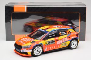Skoda Fabia Rally2 #25 P. Lopez Rally Monte Carlo 2024 IXO 1:18 18RMC199 Metal - imaginea 6 din 6