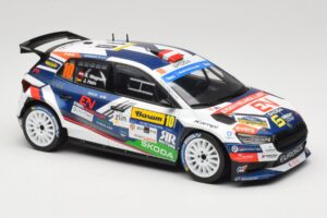 Skoda Fabia Rally2 #10 S. Wagner / G. Winter Barum Czech Rally Zlín 2024 IXO 1:18 18RMC221 Metal - imaginea 4 din 6