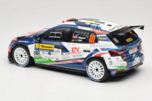 Skoda Fabia Rally2 #10 S. Wagner / G. Winter Barum Czech Rally Zlín 2024 IXO 1:18 18RMC221 Metal - imaginea 5 din 6