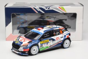Skoda Fabia Rally2 #10 S. Wagner / G. Winter Barum Czech Rally Zlín 2024 IXO 1:18 18RMC221 Metal - imaginea 6 din 6