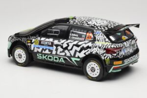 Skoda Fabia Rally2 #20 O. Solberg / E. Edmund Safari Rally Kenya 2024 IXO 1:18 18RMC222 Metal - imaginea 5 din 6