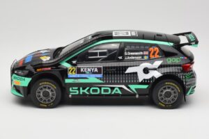 Skoda Fabia Rally2 #22 Toksport G. Greensmith / J. Andersson Safari Rally Kenya 2024 IXO 1:18 18RMC209 Metal - imaginea 3 din 6
