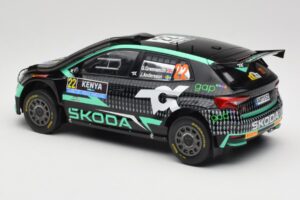 Skoda Fabia Rally2 #22 Toksport G. Greensmith / J. Andersson Safari Rally Kenya 2024 IXO 1:18 18RMC209 Metal - imaginea 5 din 6