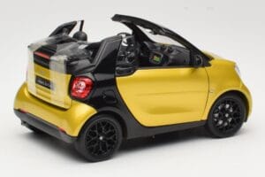 Smart Fortwo 453 Cabriolet Negru Și Galben Norev 1:18 B66960289 Metal - imaginea 3 din 8