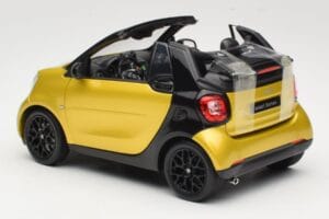 Smart Fortwo 453 Cabriolet Negru Și Galben Norev 1:18 B66960289 Metal - imaginea 7 din 8