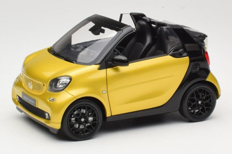 Smart Fortwo 453 Cabriolet Negru Și Galben Norev 1:18 B66960289 Metal