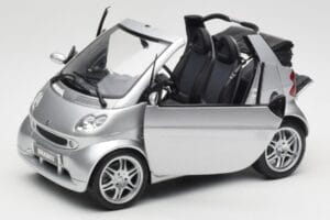 Smart Fortwo W450 Brabus Cabrio Argintiu Ediție Dealer Kyosho 1:18 0017769V001C05Q00 Metal - imaginea 2 din 8