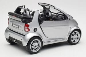 Smart Fortwo W450 Brabus Cabrio Argintiu Ediție Dealer Kyosho 1:18 0017769V001C05Q00 Metal - imaginea 3 din 8
