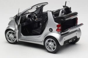 Smart Fortwo W450 Brabus Cabrio Argintiu Ediție Dealer Kyosho 1:18 0017769V001C05Q00 Metal - imaginea 5 din 8