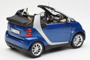 Smart Fortwo W451 Cabriolet Albastru Argintiu Minichamps 1:18 Q0022565V001C80Q00 Metal - imaginea 3 din 8