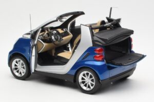 Smart Fortwo W451 Cabriolet Albastru Argintiu Minichamps 1:18 Q0022565V001C80Q00 Metal - imaginea 5 din 8