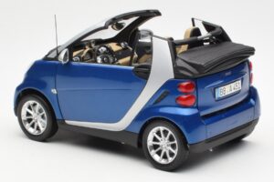 Smart Fortwo W451 Cabriolet Albastru Argintiu Minichamps 1:18 Q0022565V001C80Q00 Metal - imaginea 7 din 8