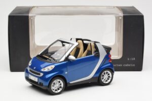 Smart Fortwo W451 Cabriolet Albastru Argintiu Minichamps 1:18 Q0022565V001C80Q00 Metal - imaginea 8 din 8
