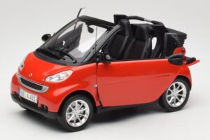 Smart Fortwo W451 Cabrio Roșu Negru Minichamps 1:18 150036333 Metal - imaginea 2 din 8