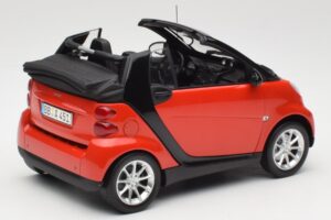 Smart Fortwo W451 Cabrio Roșu Negru Minichamps 1:18 150036333 Metal - imaginea 3 din 8